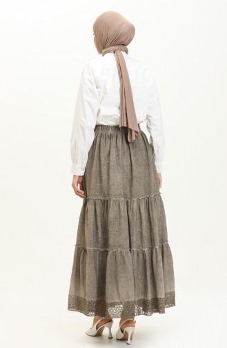 Jupe Doublée Authentique 2019-02 Beige 2019-02