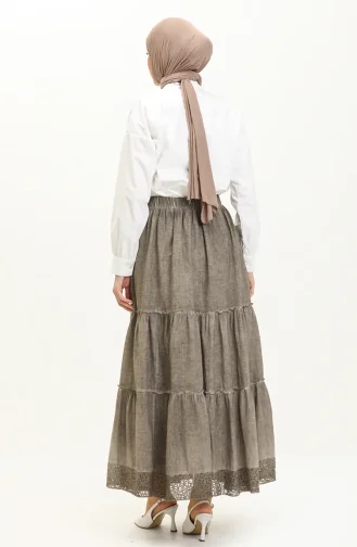 Jupe Doublée Authentique 2019-02 Beige 2019-02