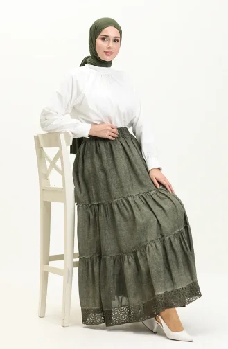Jupe Doublée Authentique 2019-03 Khaki 2019-03