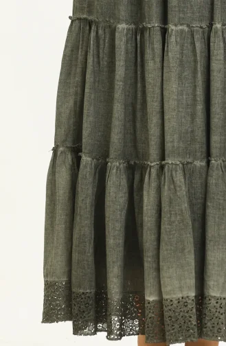 Jupe Doublée Authentique 2019-03 Khaki 2019-03