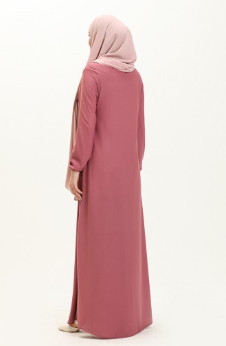 Kleid mit elastischen Ärmeln 7777-01 Rosa 7777-01