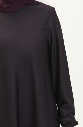 Kleid mit elastischen Ärmeln 7777-06 Lila 7777-06