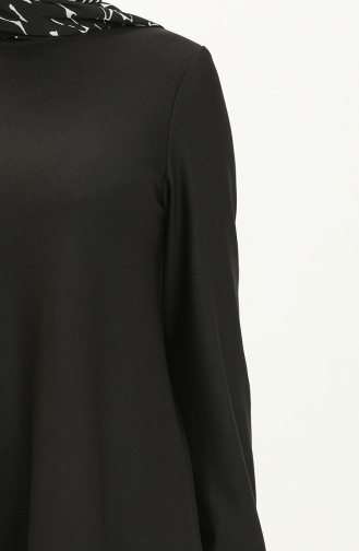 Robe à Manches élastiques 7777-11 Noir 7777-11