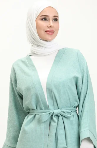 طقم كيمونو بحزام 24Y9016-01 أخضر مينت 24Y9016-01