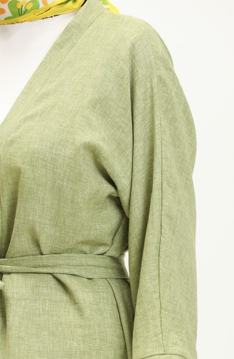 Belted Kimono Suit 24Y9016-04 Pistachio Green 24Y9016-04