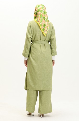 Belted Kimono Suit 24Y9016-04 Pistachio Green 24Y9016-04