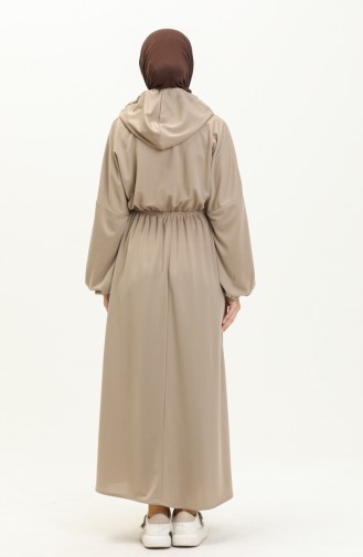 Kangaroo Pocket Hooded Dress 1688-04 Mink 1688-04