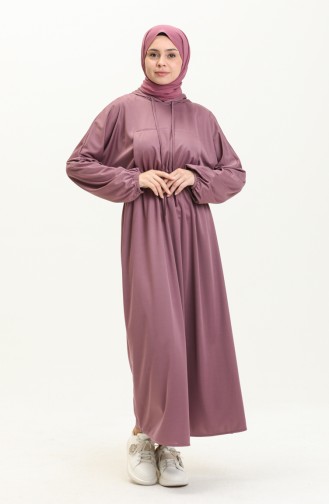 Kangaroo Pocket Hooded Dress 1688-05 Dusty Rose 1688-05