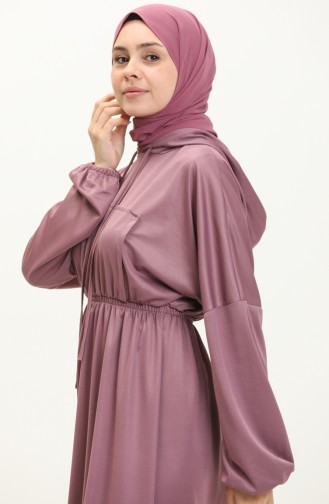 Kangaroo Pocket Hooded Dress 1688-05 Dusty Rose 1688-05