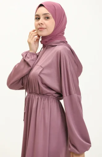 Robe à Capuche Poche Kangourou 1688-05 Rose Pâle  1688-05
