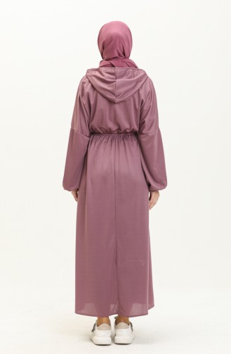 Kangaroo Pocket Hooded Dress 1688-05 Dusty Rose 1688-05