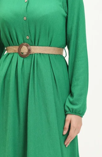 Stoffkleid mit Gürtel 4027-05 Grün 4027-05