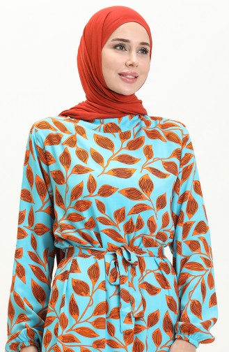 Turquoise İslamitische Jurk 0053-05