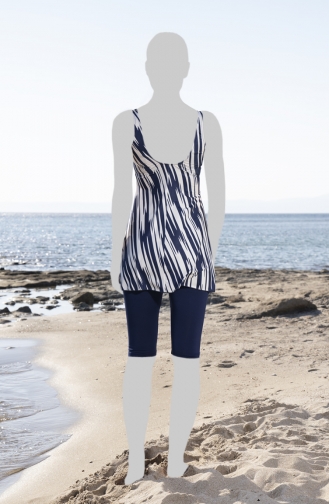 Maillot de Bain Hijab Bleu Marine 23602-02