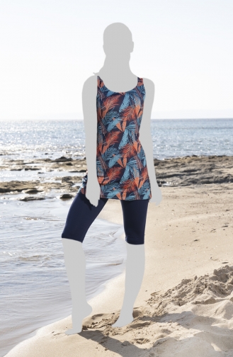 Maillot de Bain Hijab Bleu Marine 23610-01