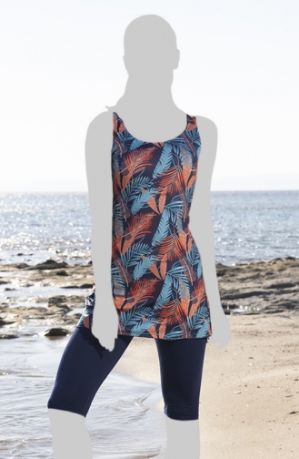 Maillot de Bain Hijab Bleu Marine 23610-01