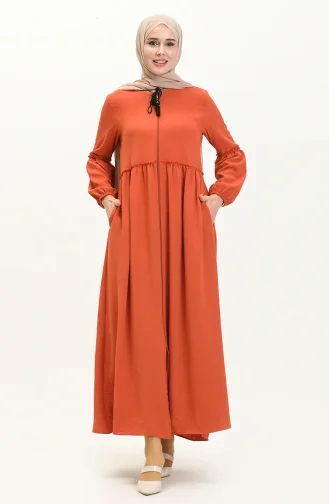Abaya de Saison à Fermeture 5027-01 Brique 5027-01