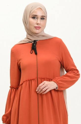 Abaya de Saison à Fermeture 5027-01 Brique 5027-01