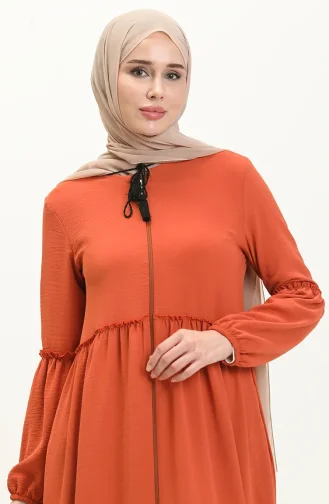 Abaya de Saison à Fermeture 5027-01 Brique 5027-01