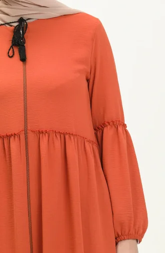 Abaya de Saison à Fermeture 5027-01 Brique 5027-01