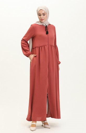 Zippered Seasonal Abaya 5027-07 Dusty Rose 5027-07