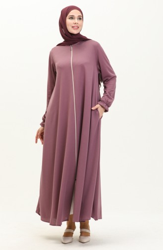 Abaya Avec Poche Mevlana 0694-10 Lila 0694-10