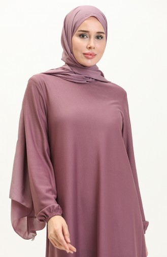 Kleid mit elastischen Ärmeln 7777-08 Lila 7777-08