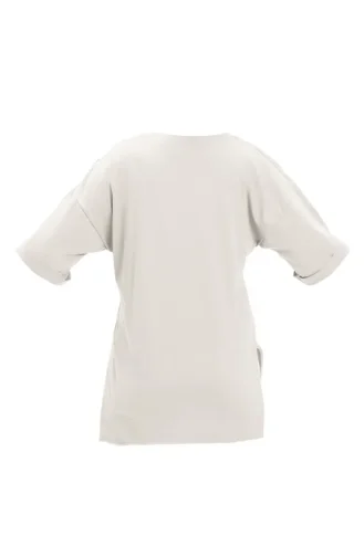 T-shirt en Coton Imprimé 20017-04 Ecru 20017-04