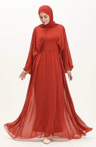 Fledermaus-Ärmel Chiffon Abendkleid 6068-02 Kachel 6068-02