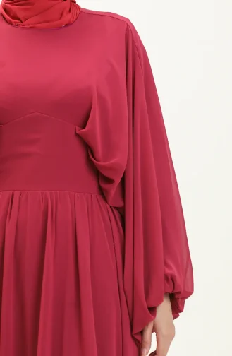 Fledermausärmel Chiffon Abendkleid 6068-07 Lila 6068-07