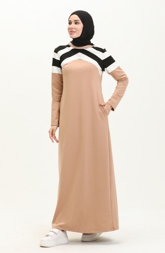 Color Garnish Dress 71078-03 Beige 71078-03