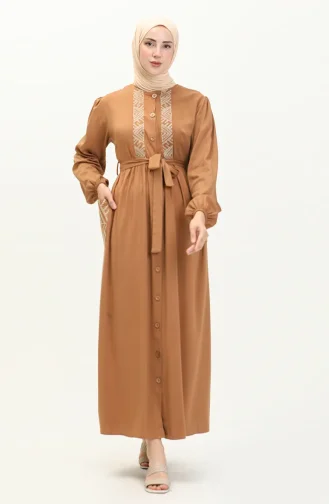 Besticktes Belmando-Kleid 24Y8857-02 Braun 24Y8857-02