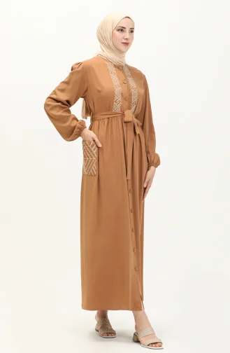 Besticktes Belmando-Kleid 24Y8857-02 Braun 24Y8857-02