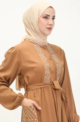 Besticktes Belmando-Kleid 24Y8857-02 Braun 24Y8857-02