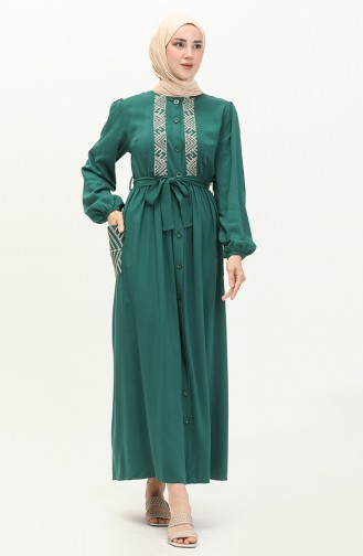 Besticktes Belmando Kleid 24Y8857-03 Smaragdgrün 24Y8857-03