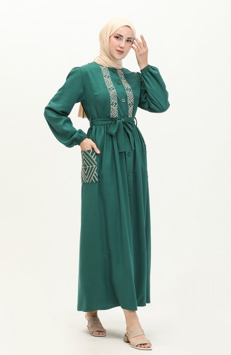 Besticktes Belmando Kleid 24Y8857-03 Smaragdgrün 24Y8857-03