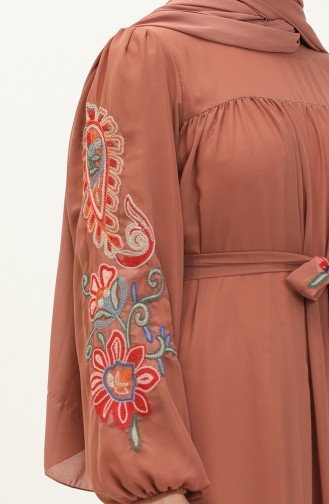Embroidered Chiffon Dress 24Y8889-03 Onion Peel 24Y8889-03