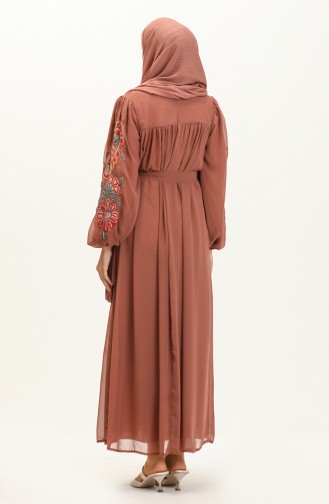 Embroidered Chiffon Dress 24Y8889-03 Onion Peel 24Y8889-03