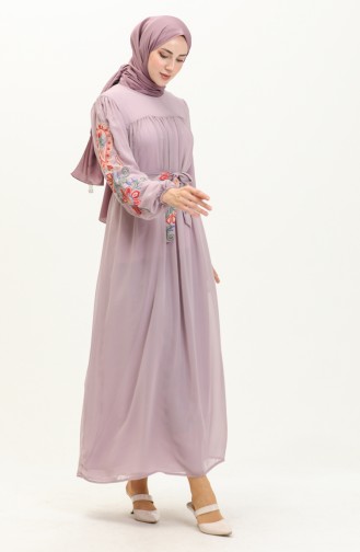 Embroidered Chiffon Dress 24Y8889-04 Lilac 24Y8889-04