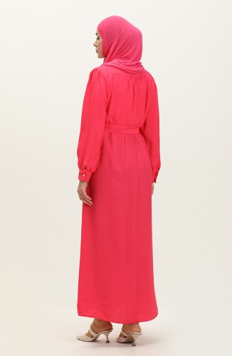 Kleid mit Perlengürtel 24Y9012-03 Fuchsia 24Y9012-03