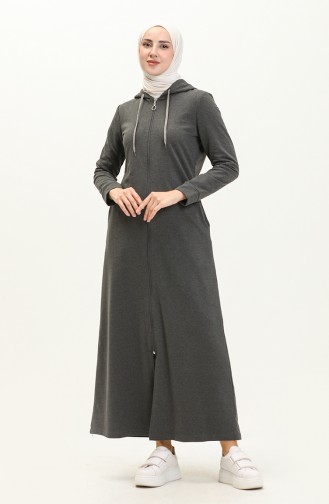 Abaya Sport à Capuche 3011-04 Anthracite 3011-04