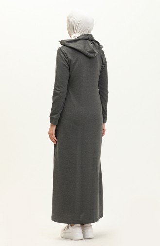 Abaya Sport à Capuche 3011-04 Anthracite 3011-04