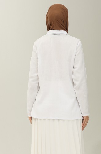 White Overhemdblouse 0032-05