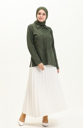 Green Overhemdblouse 0032-06