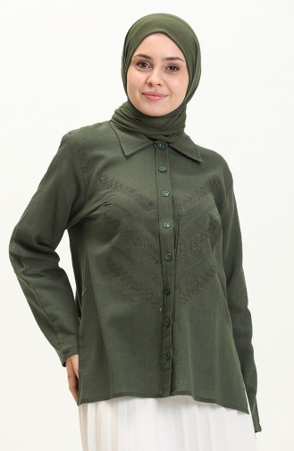 Green Overhemdblouse 0032-06