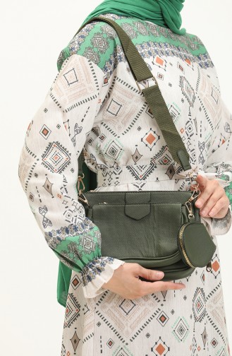 Khaki Schultertasche 09Z-07