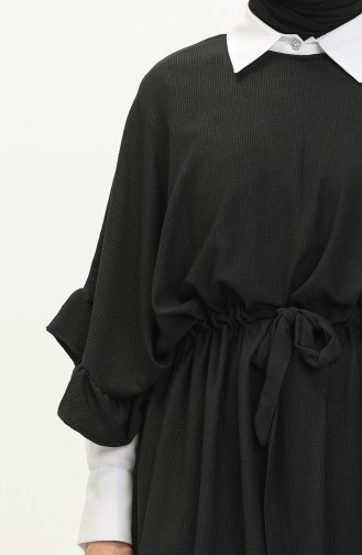 Bürümcük Volanlı Kimono 3996-02 Siyah