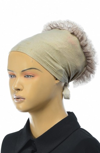 Bonnet à Froufrous 7001-26 Beige Foncé  7001-26