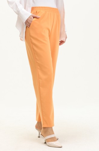 Hose mit geradem Bein und Taschen 1005-01 Orange 101005-01