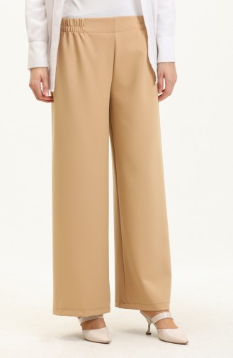 Elastic Waist Wide Leg Trousers 2951A-04 Camel 2951A-04